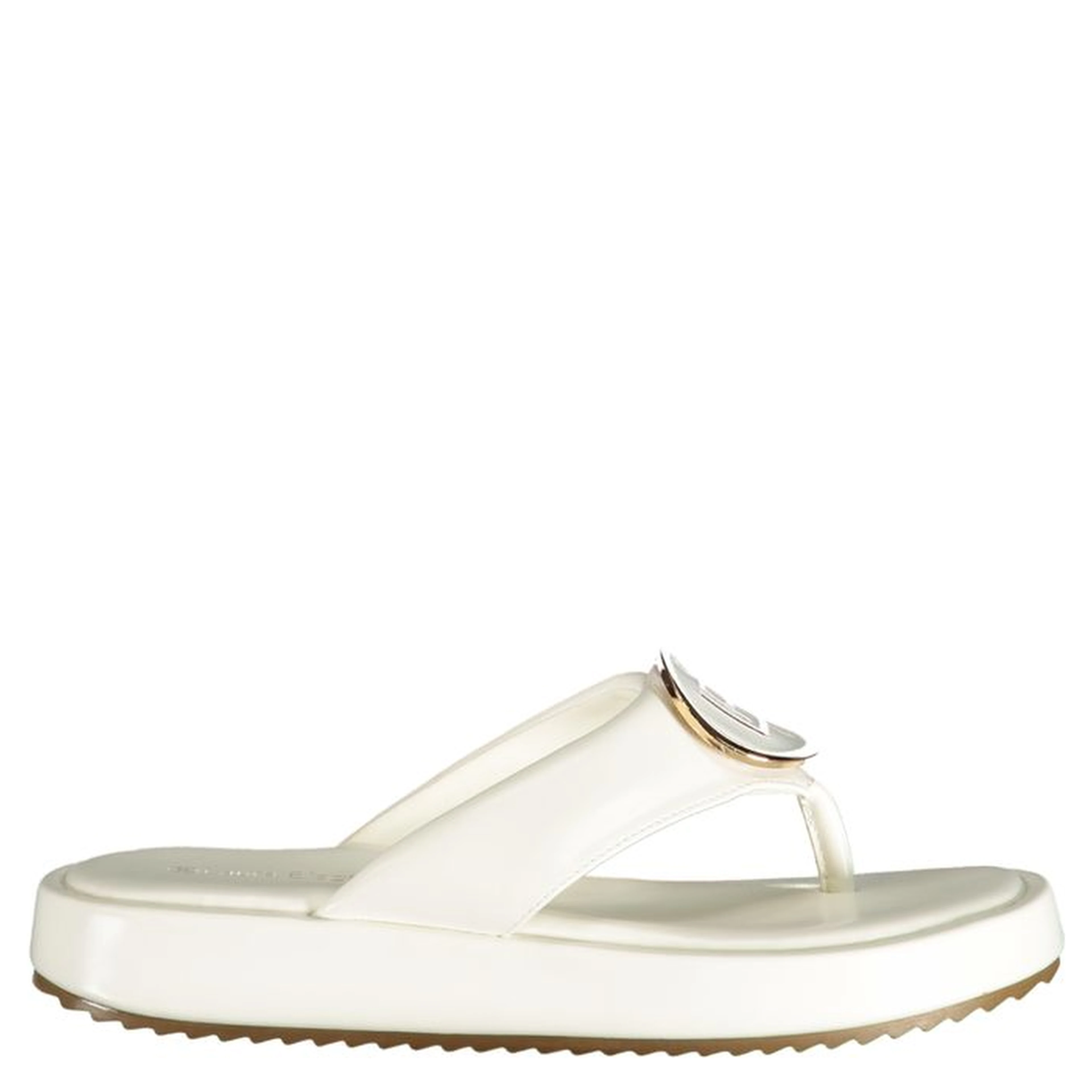 White Polyurethane Women Sandal
