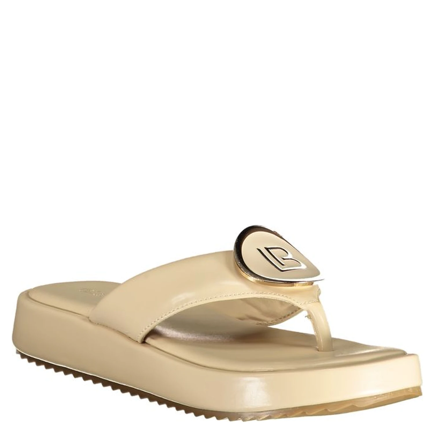 Beige Polyurethane Women's Sandal
