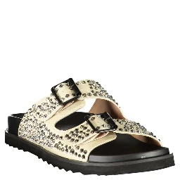 Beige Polyurethane Women's Slipper