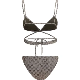 Beige Polyester Bikini