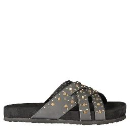 Black Polyurethane Women's Sandal