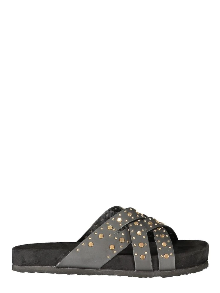 Black Polyurethane Women's Sandal