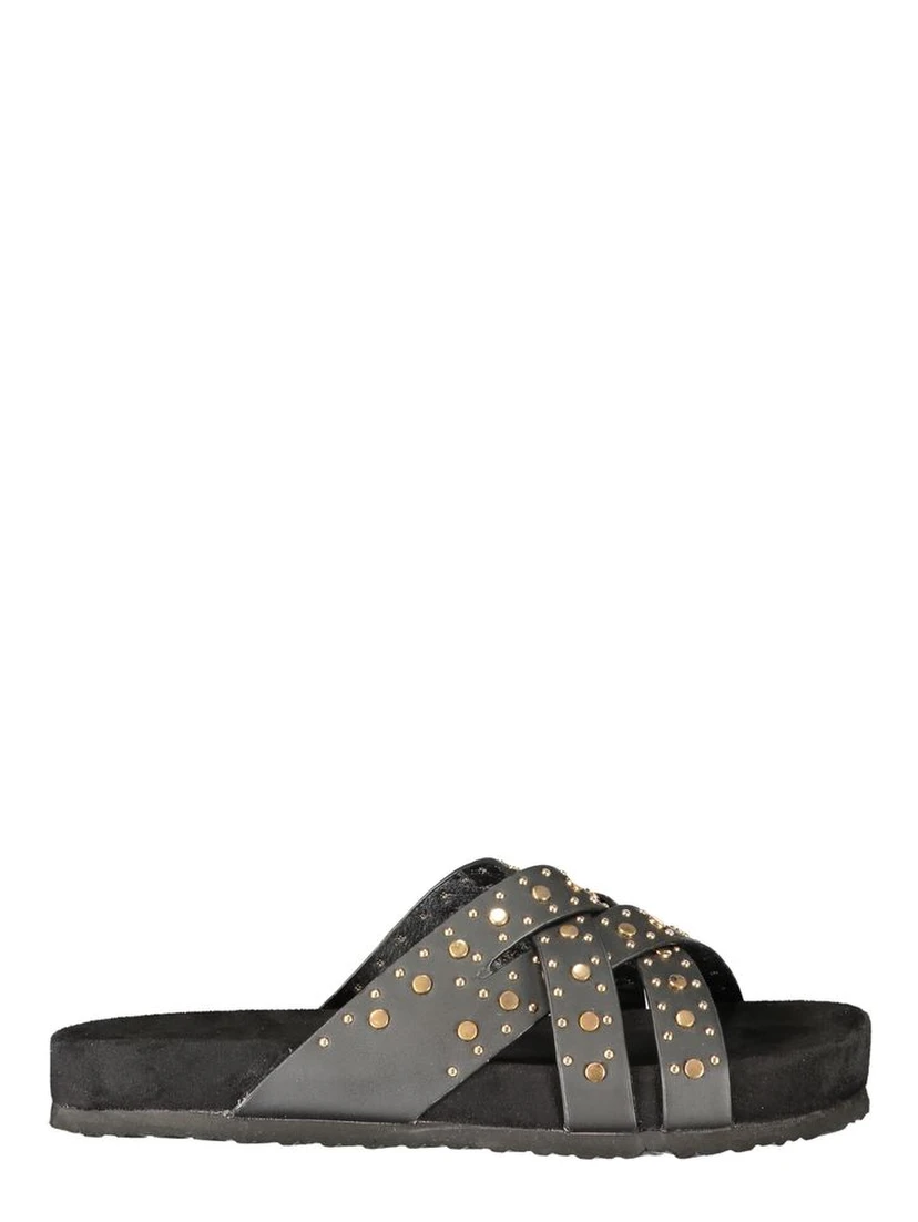 Black Polyurethane Women's Sandal