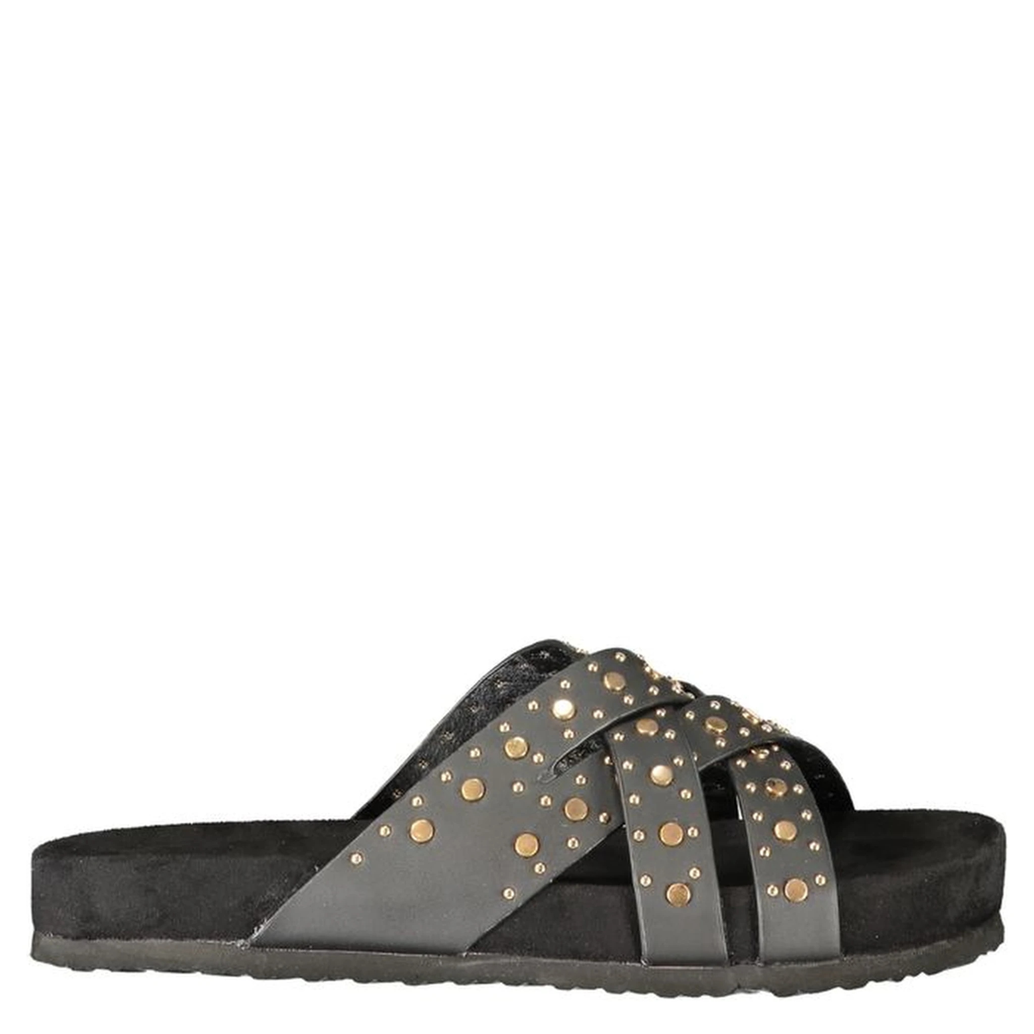 Black Polyurethane Women's Sandal