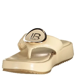 Beige Polyurethane Women's Sandal