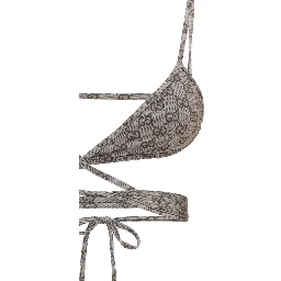 Beige Polyester Bikini