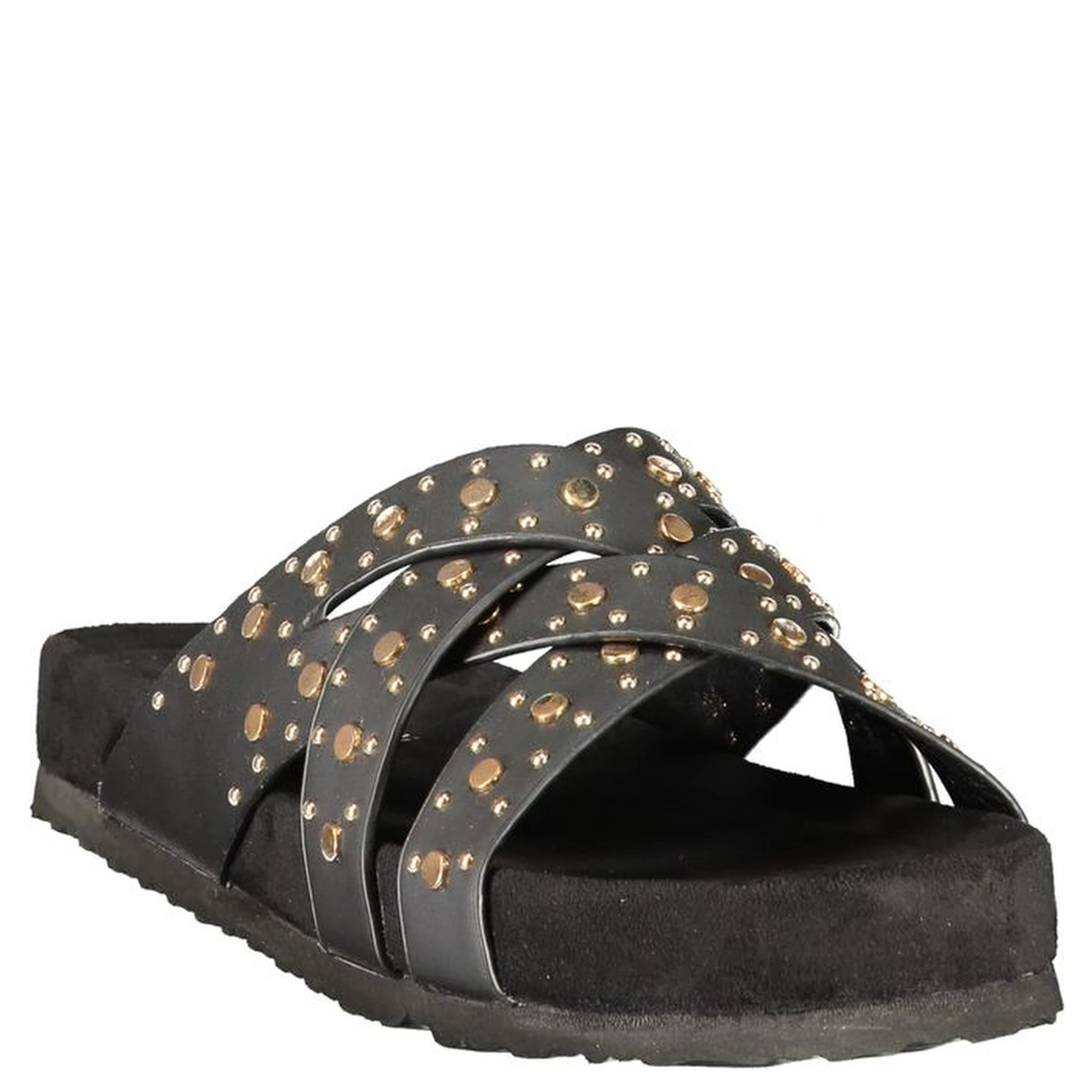Black Polyurethane Women's Sandal
