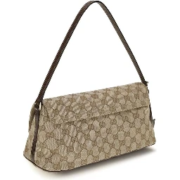 Brown Fabric Handbag