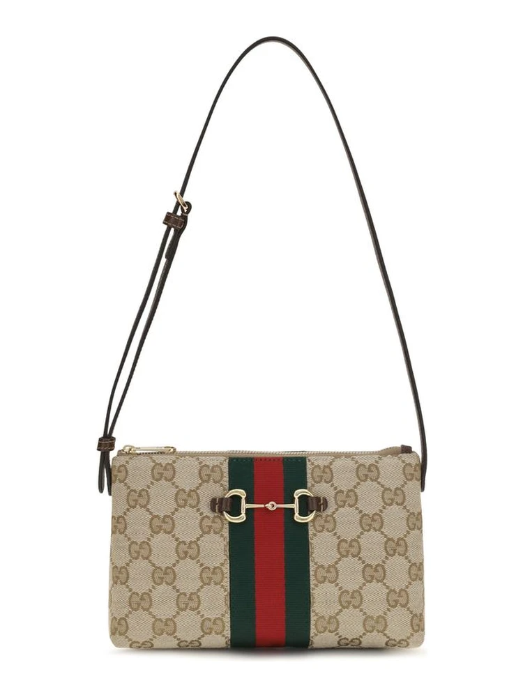 Beige Fabric Shoulder Bag