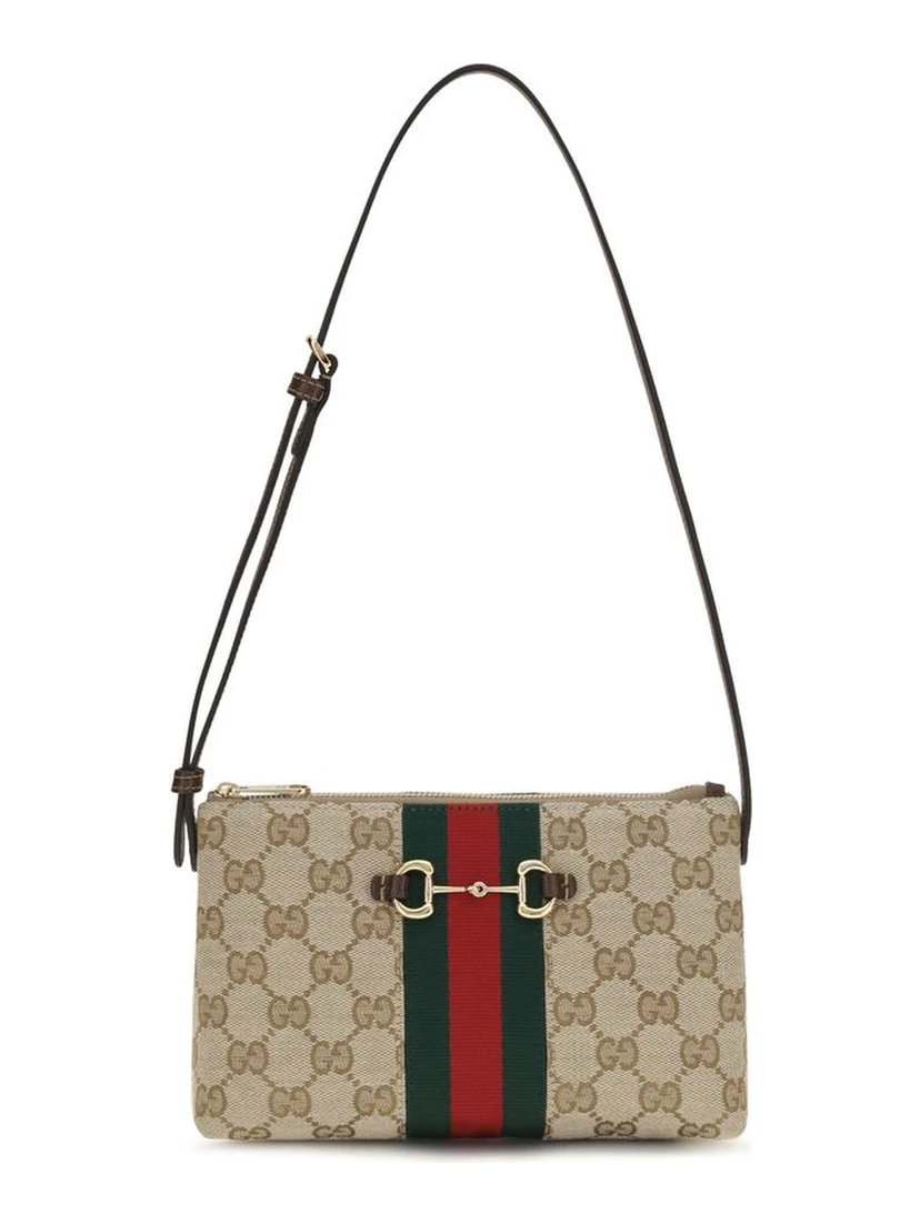 Beige Fabric Shoulder Bag