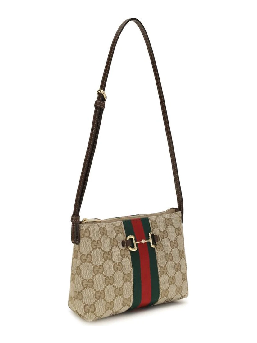 Beige Fabric Shoulder Bag
