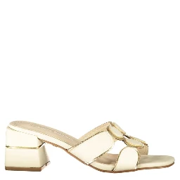 Beige Polyurethane Women Sandal