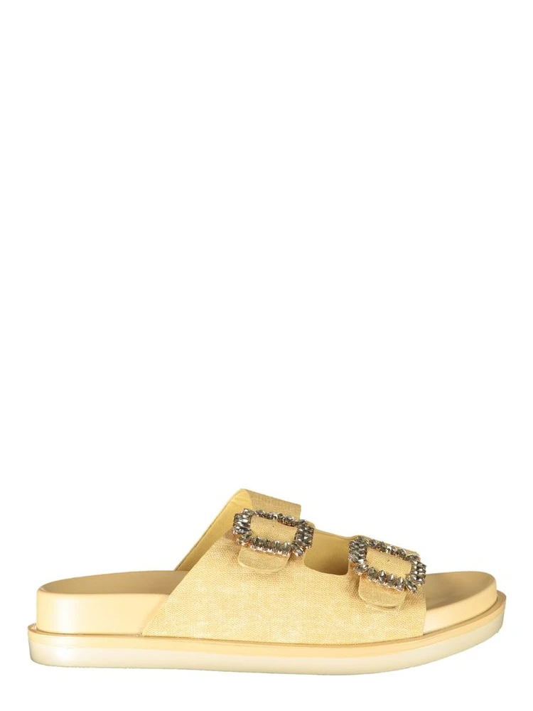 Beige Polyurethane Women's Slipper