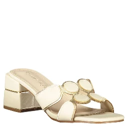 Beige Polyurethane Women Sandal
