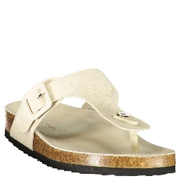 Bianco Poliuretano Donna Ciabatta for Effortless Elegance