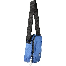 Blue Polyester Shoulder Bag
