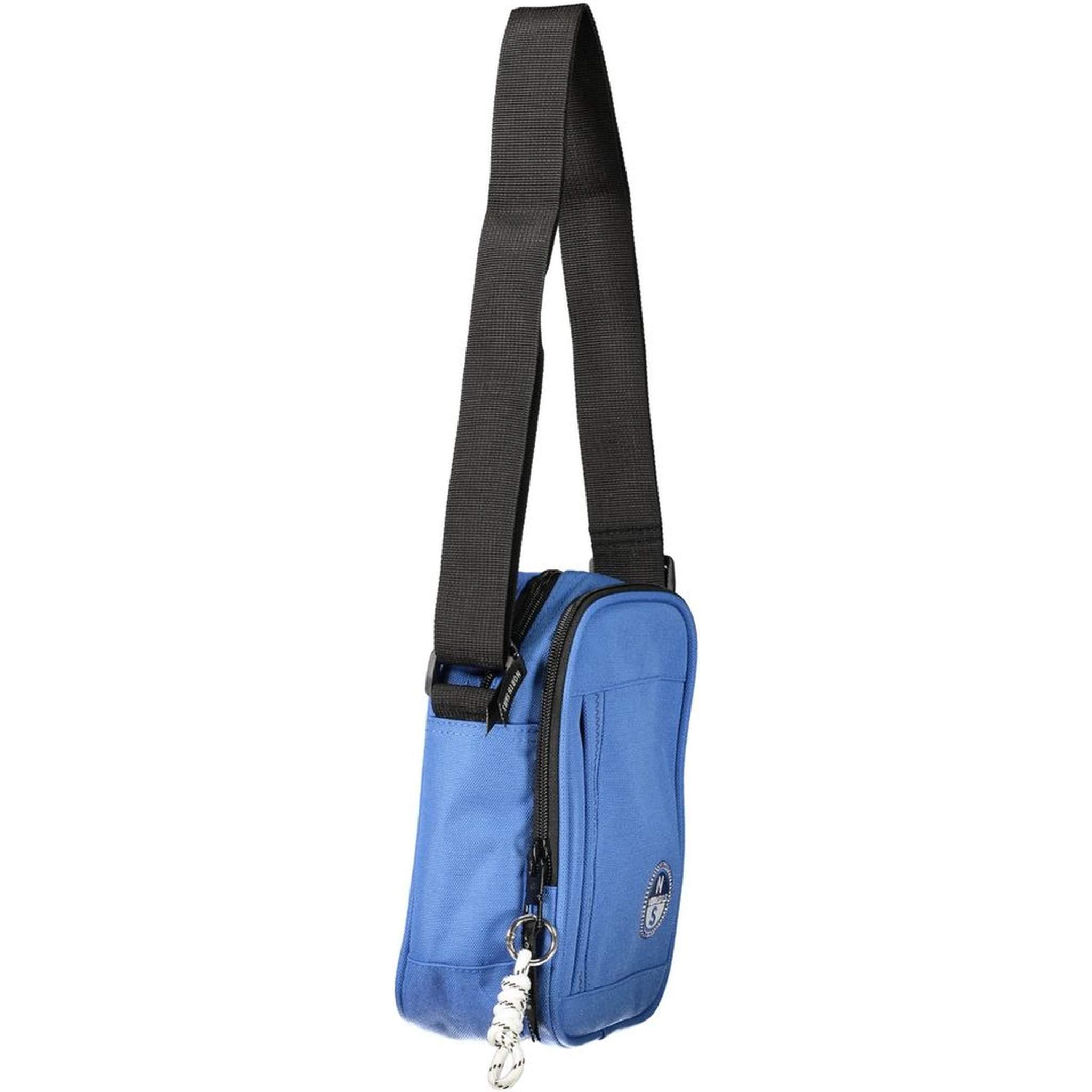 Blue Polyester Shoulder Bag