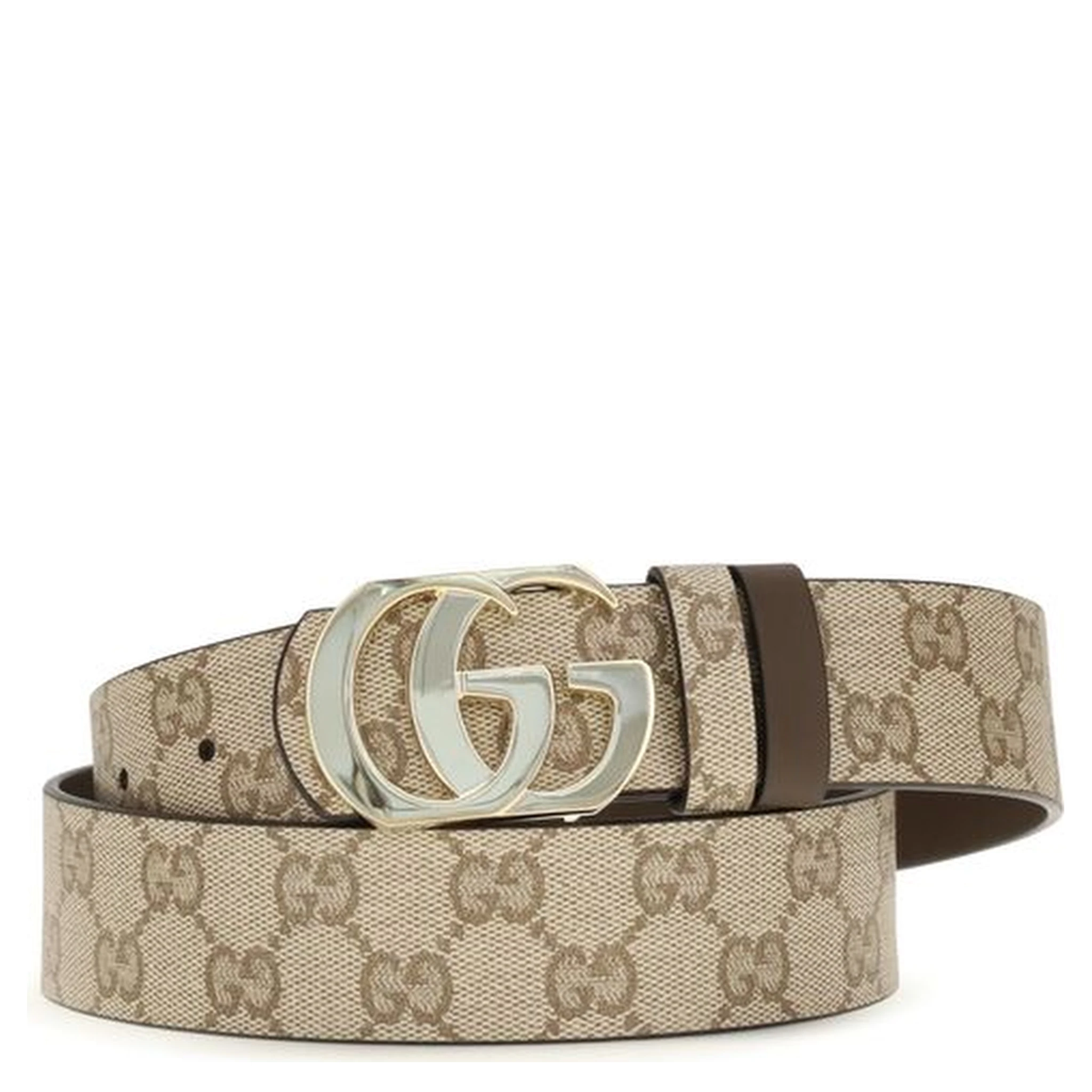 Beige Calf Leather Bos Taurus Regular Belt
