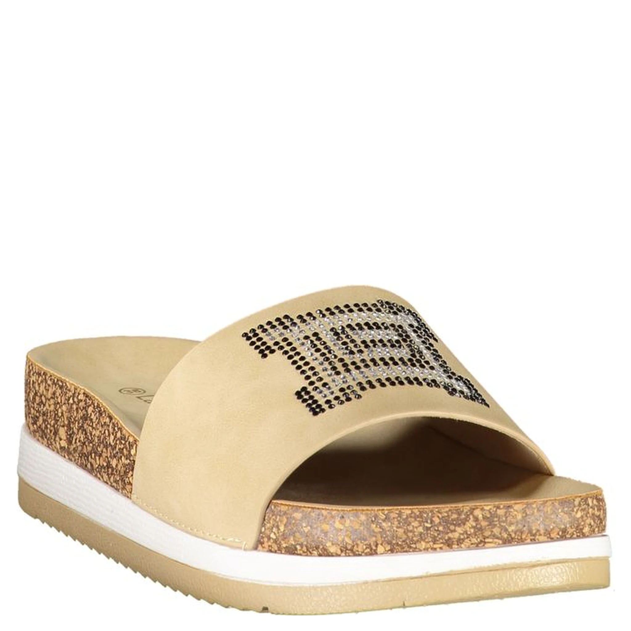 Beige Polyurethane Women's Slipper