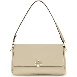 Beige Calf Leather Bos Taurus Shoulder Bag