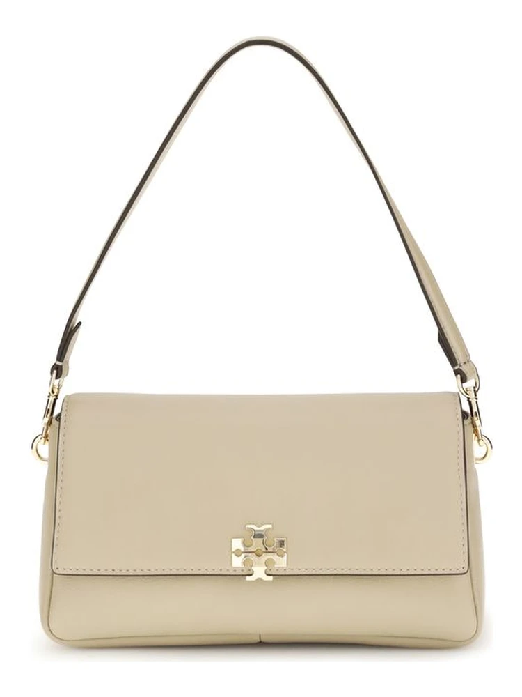Beige Calf Leather Bos Taurus Shoulder Bag