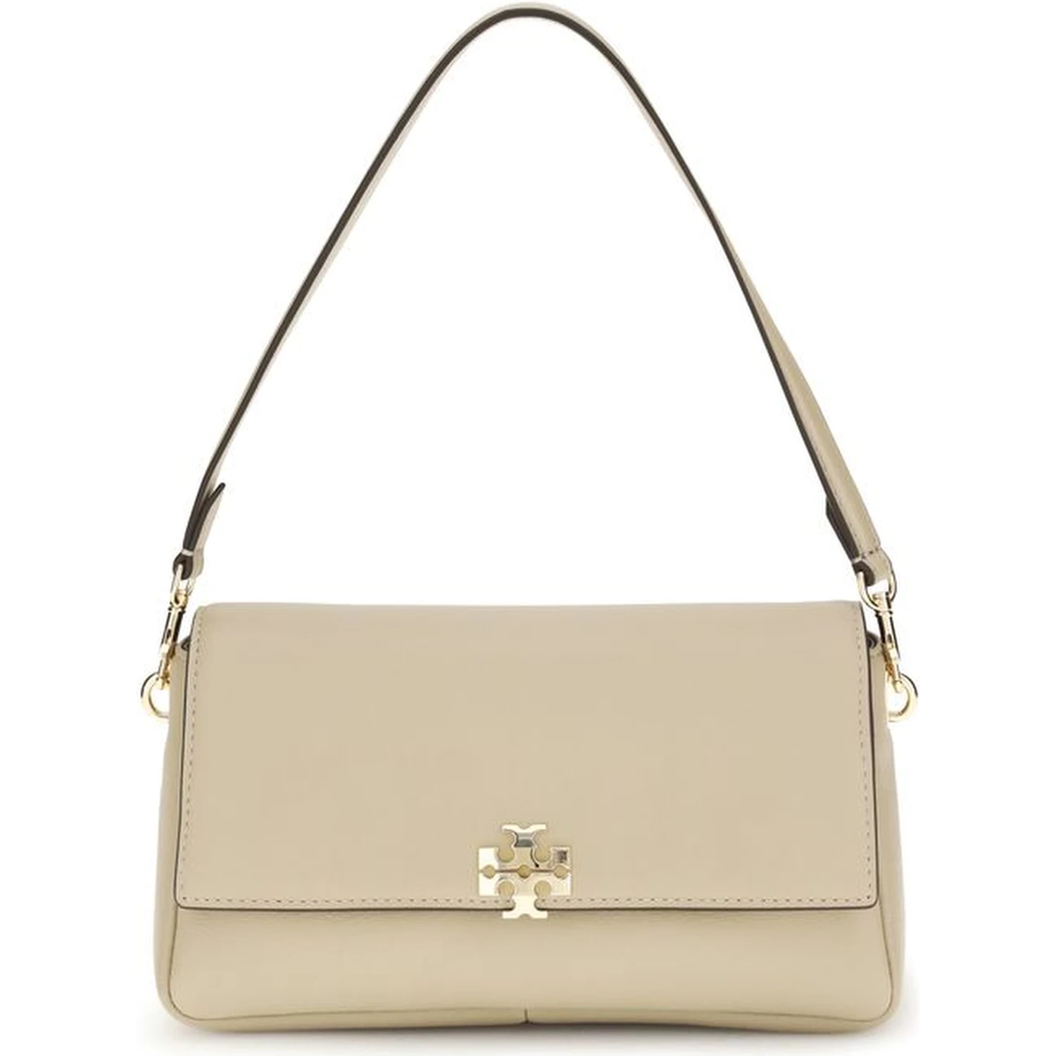 Beige Calf Leather Bos Taurus Shoulder Bag