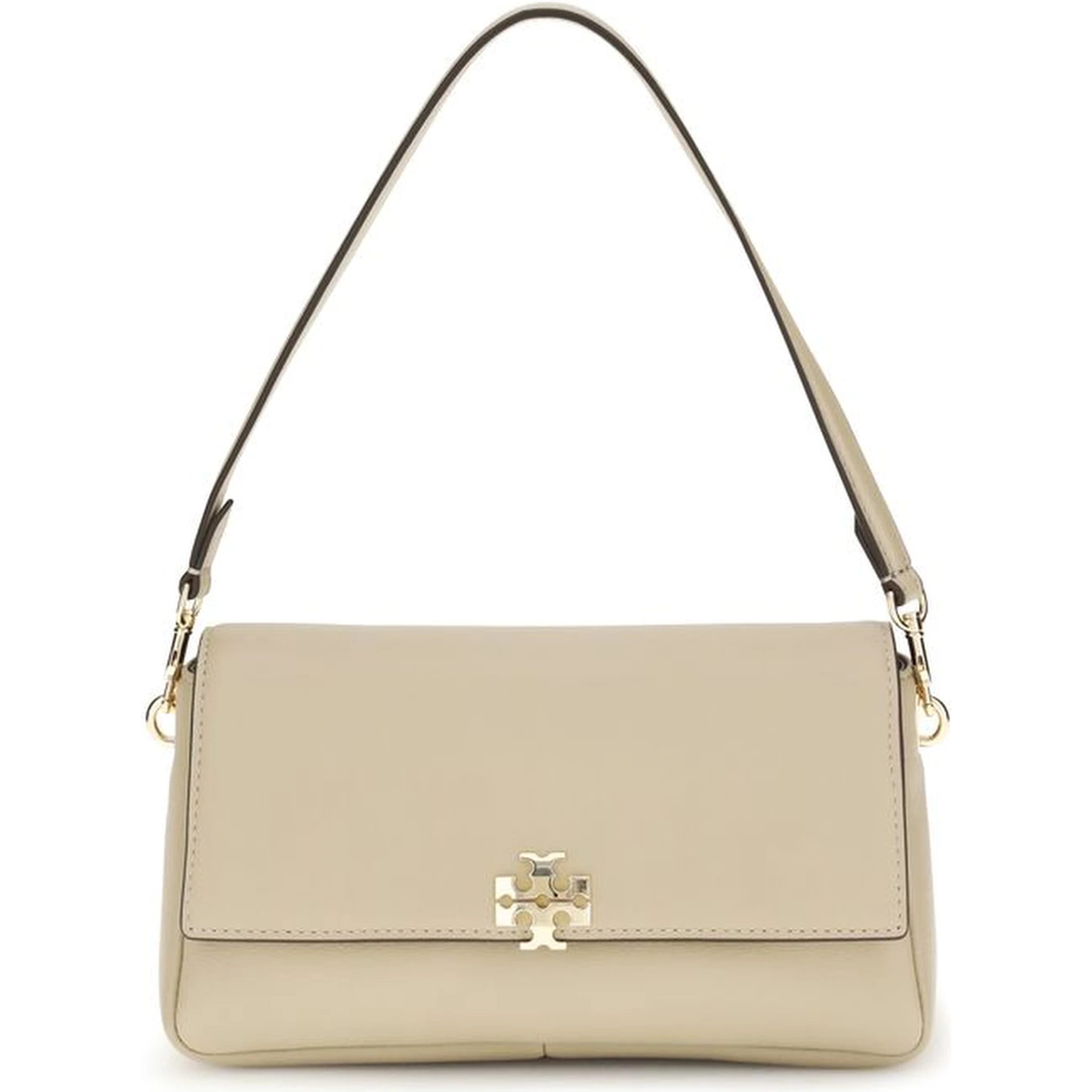 Beige Calf Leather Bos Taurus Shoulder Bag