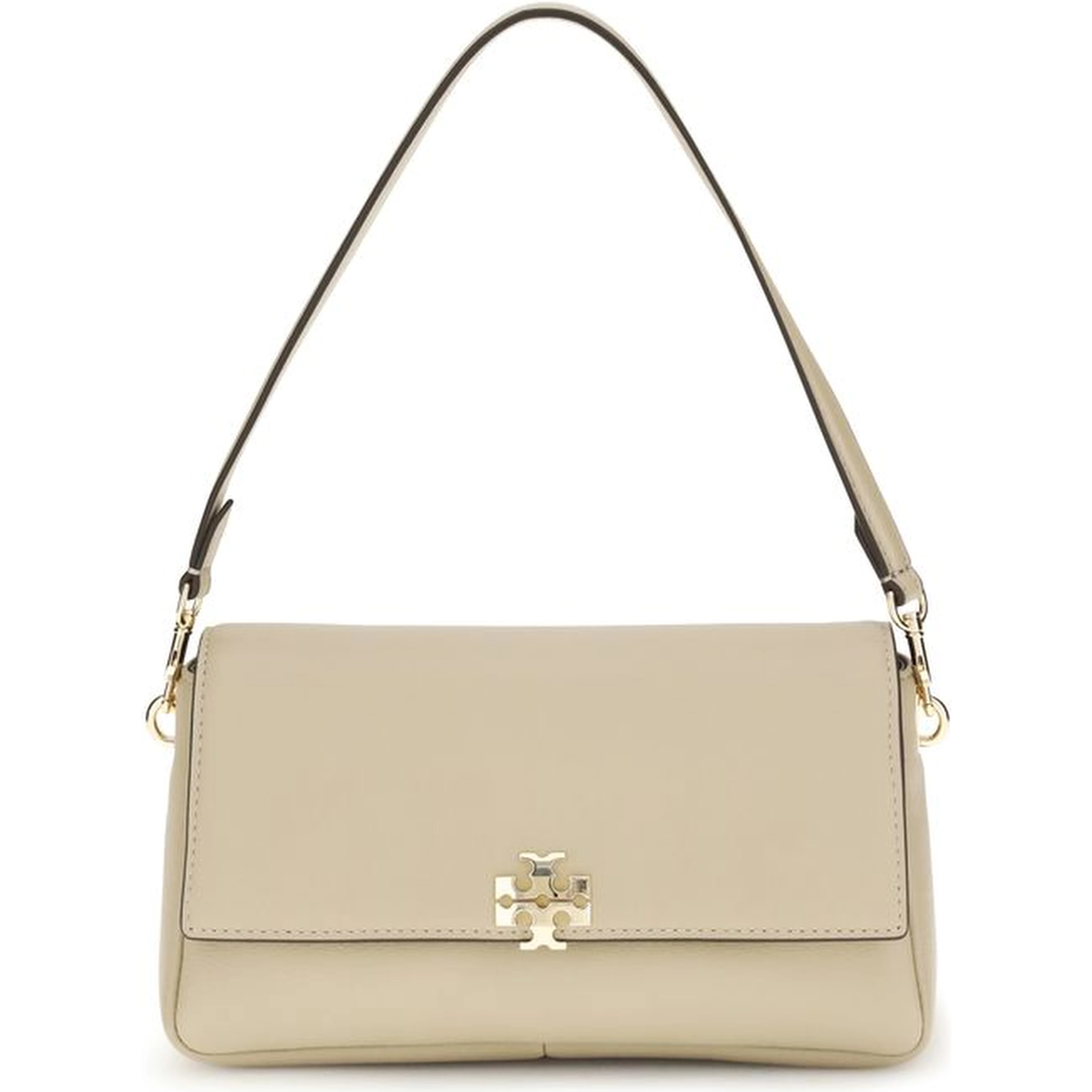 Beige Calf Leather Bos Taurus Shoulder Bag