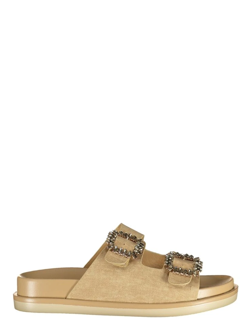 Beige Polyurethane Women's Slipper