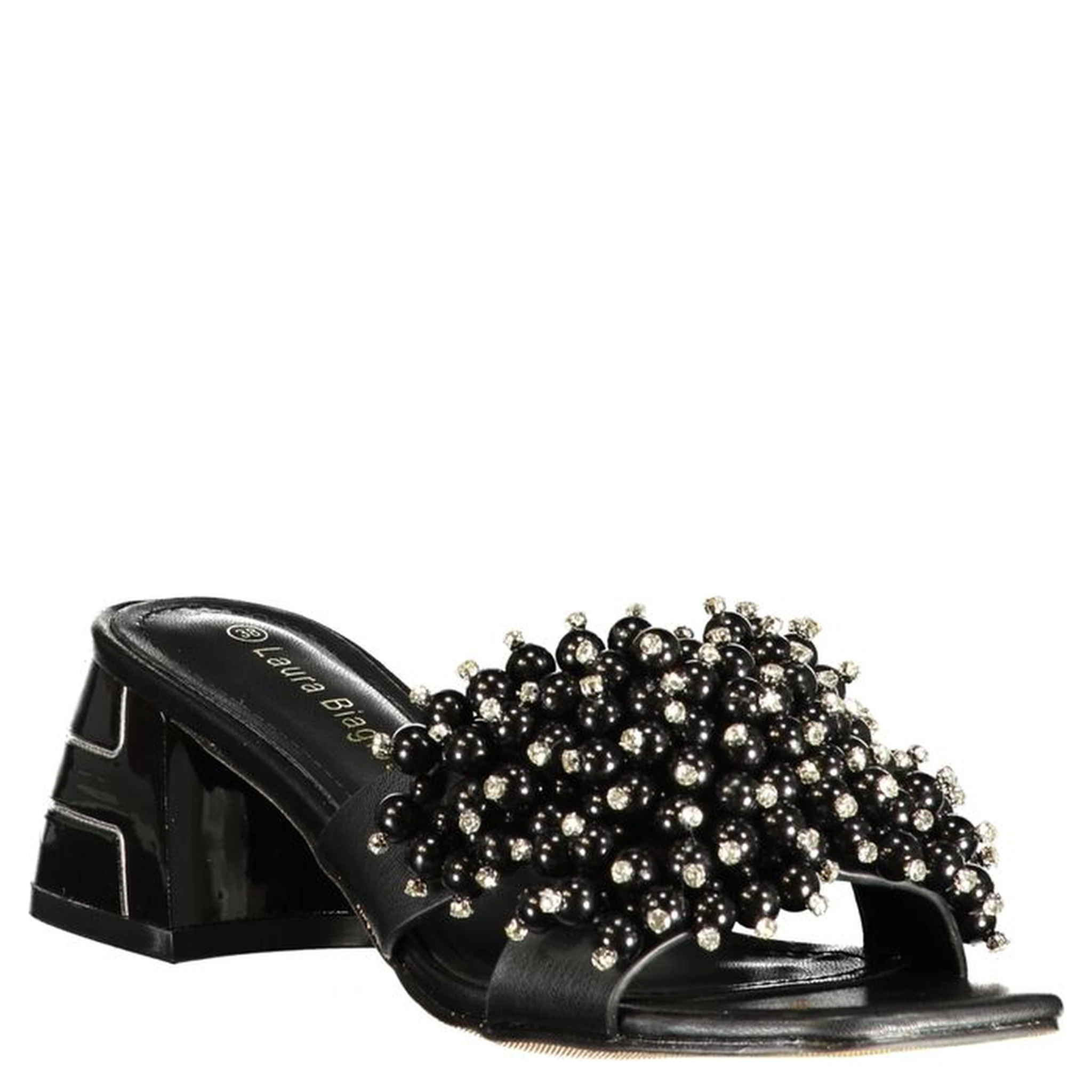 Black Polyurethane Women's Sandal