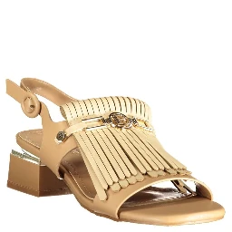 Beige Polyurethane Women's Sandal