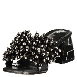Black Polyurethane Women's Sandal