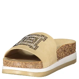 Beige Polyurethane Women's Slipper