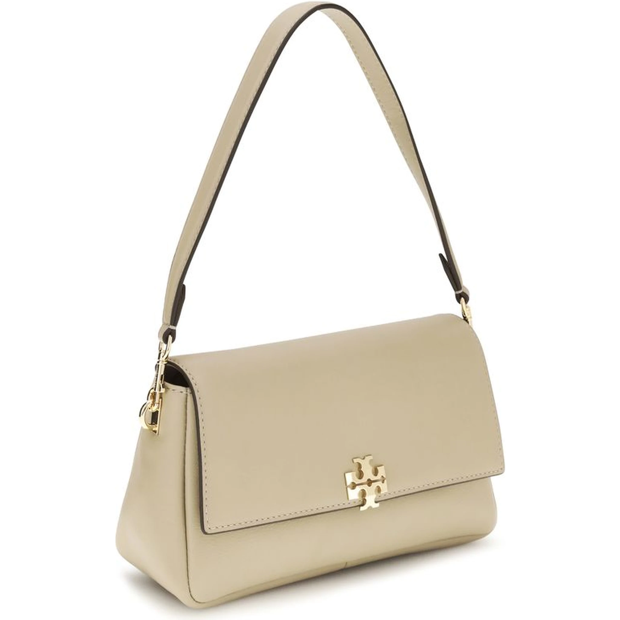 Beige Calf Leather Bos Taurus Shoulder Bag