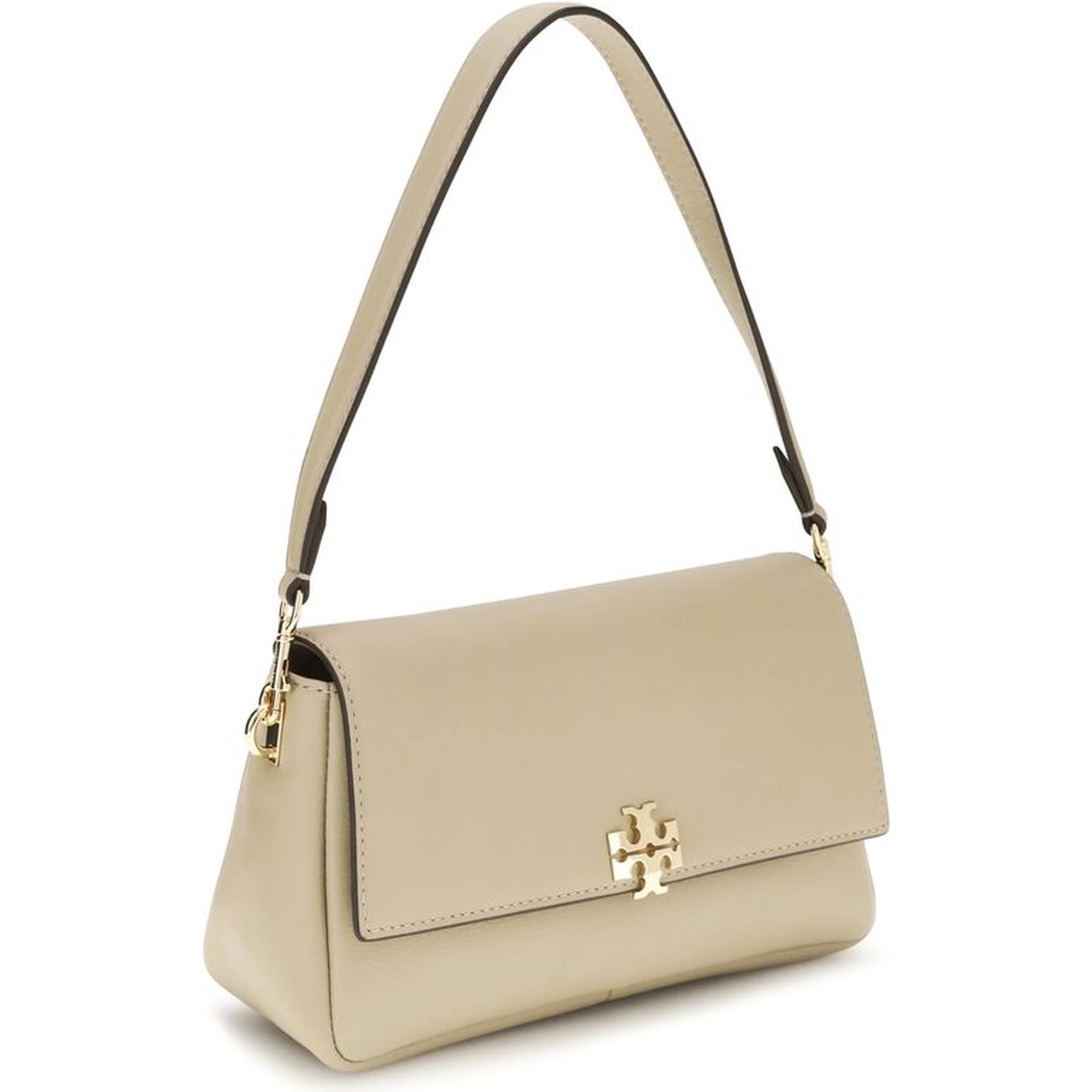 Beige Calf Leather Bos Taurus Shoulder Bag