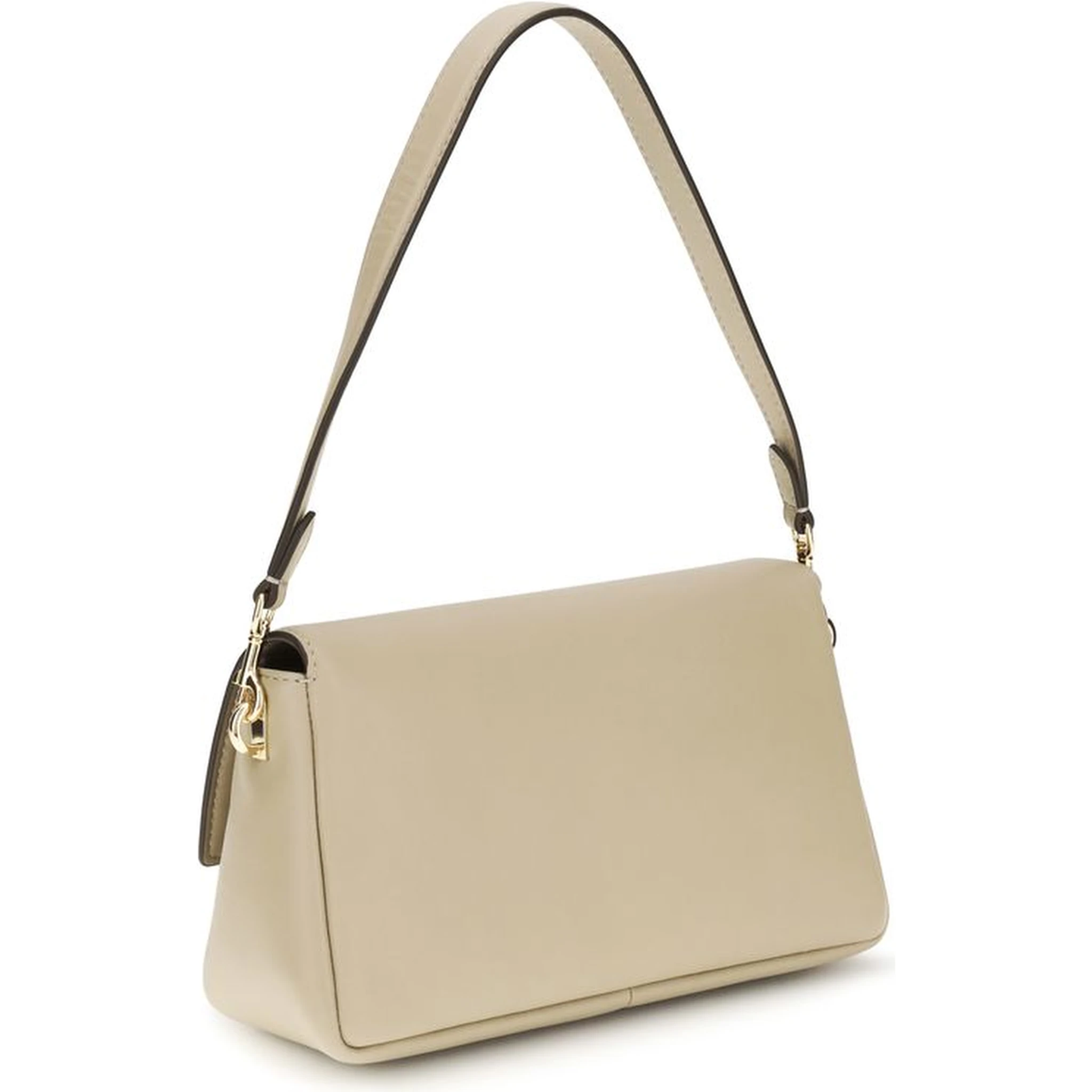 Beige Calf Leather Bos Taurus Shoulder Bag