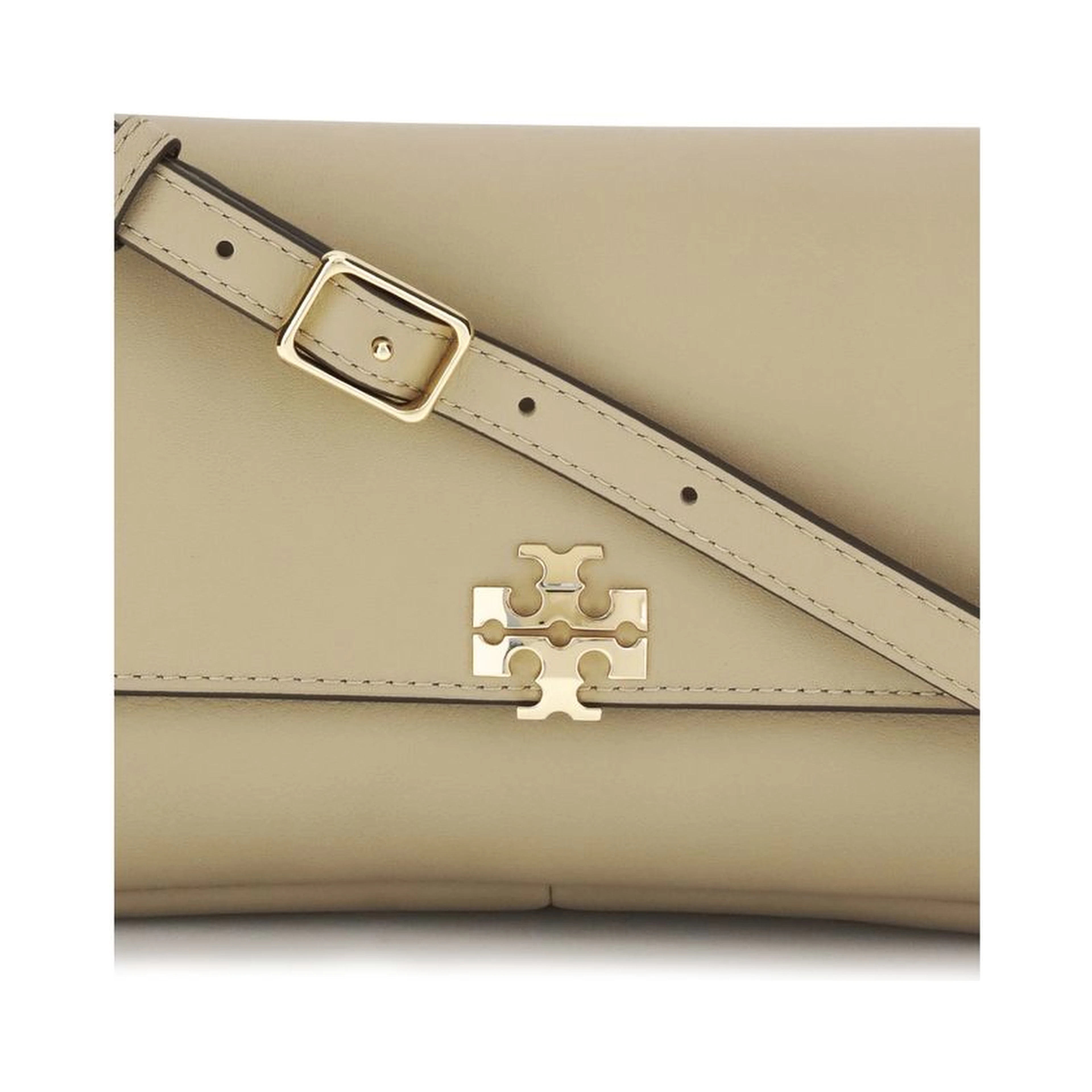 Beige Calf Leather Bos Taurus Shoulder Bag