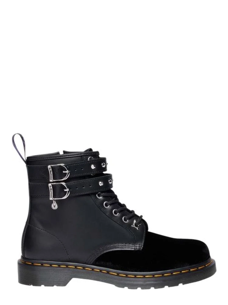 Black Leather Lace-Up Boots