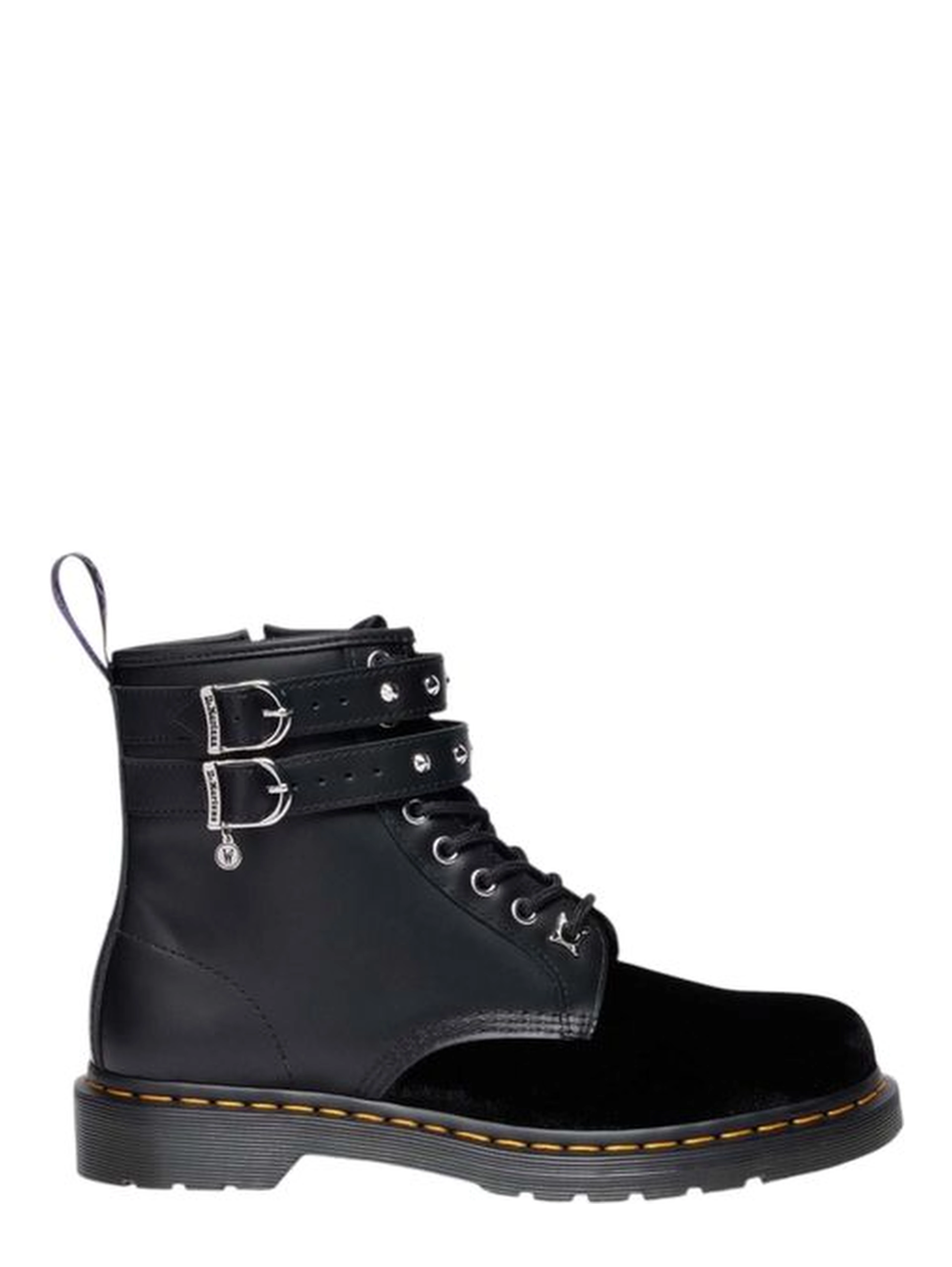 Black Leather Lace-Up Boots