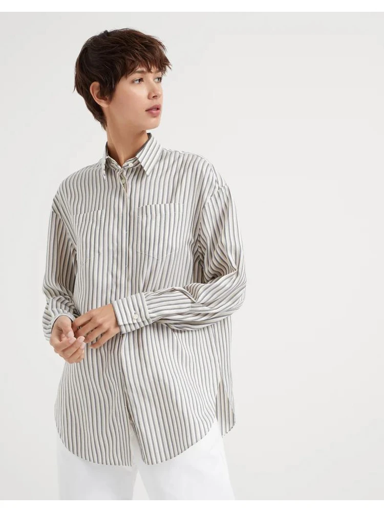 Multicolor Silk Pattern Shirt