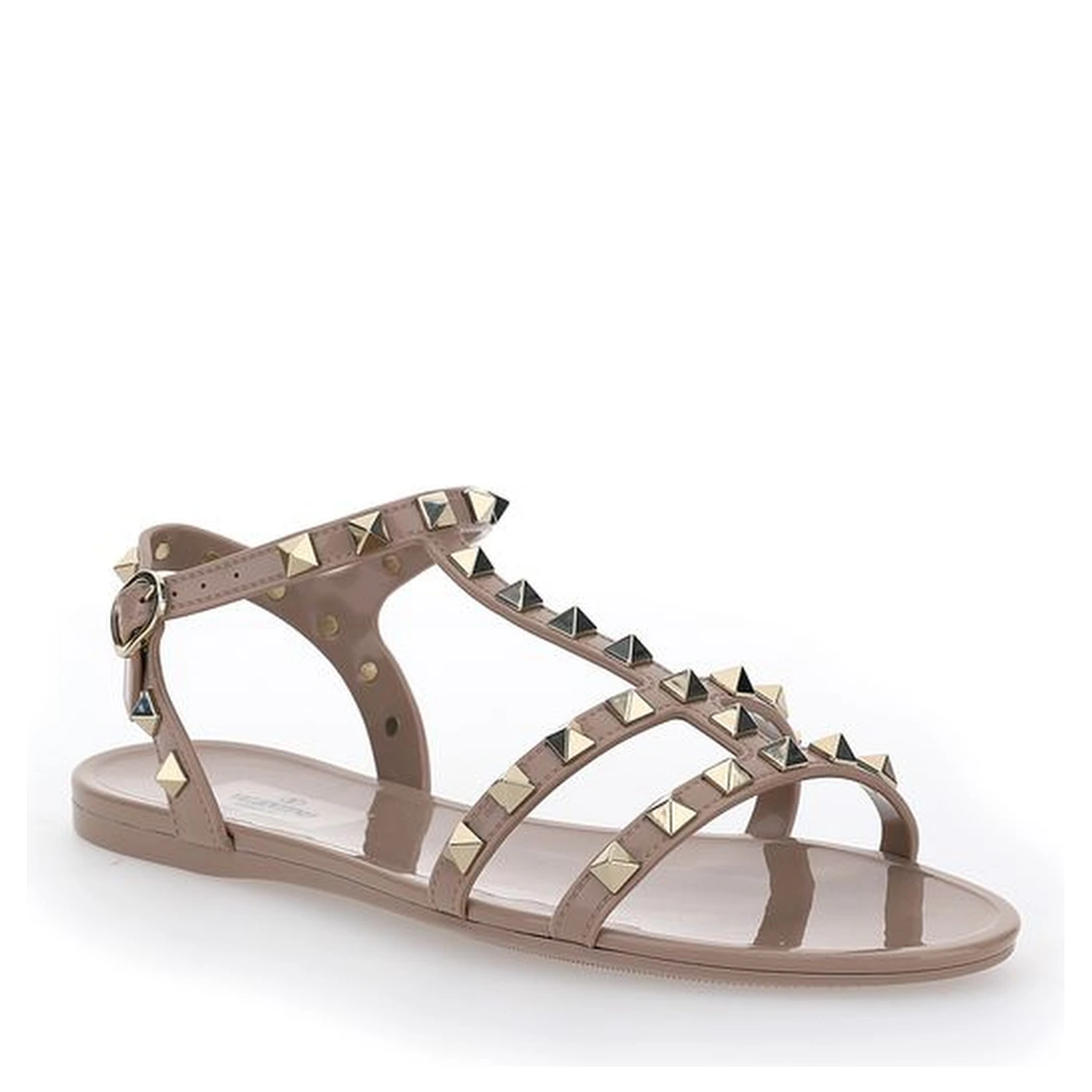 Pink Rubber Flat Sandals