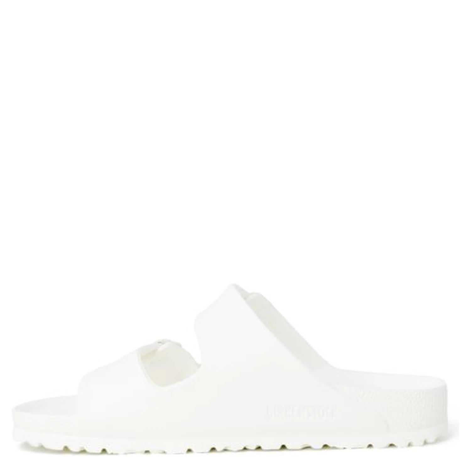 White Plastic Flat Sandals