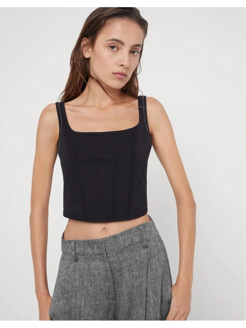 Black Cotton T-Shirt
