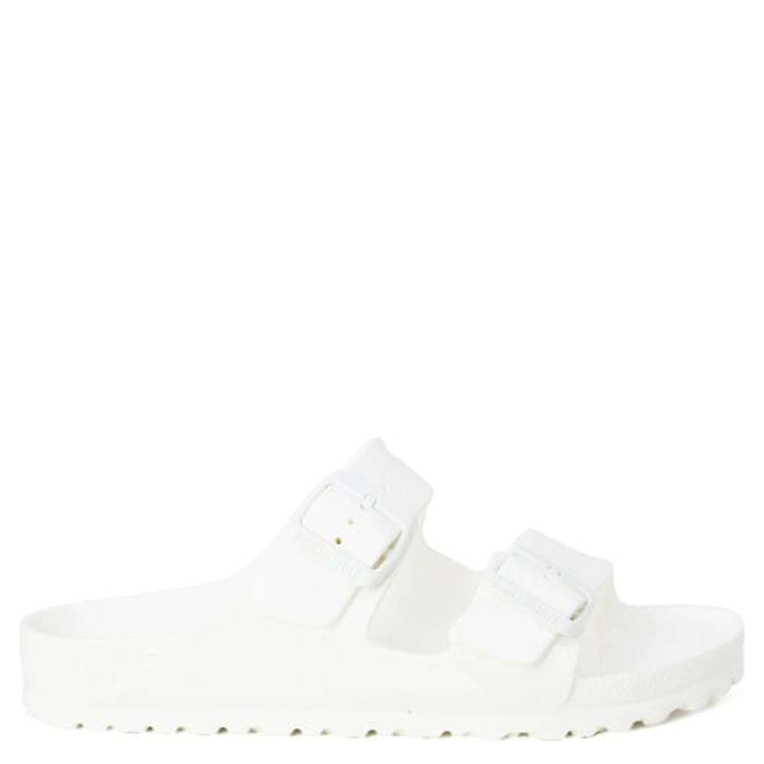 White Plastic Flat Sandals