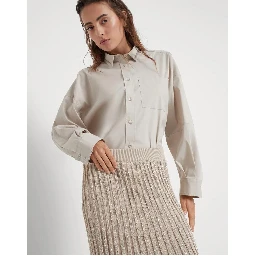 Bicolor Polyamide Long Skirt