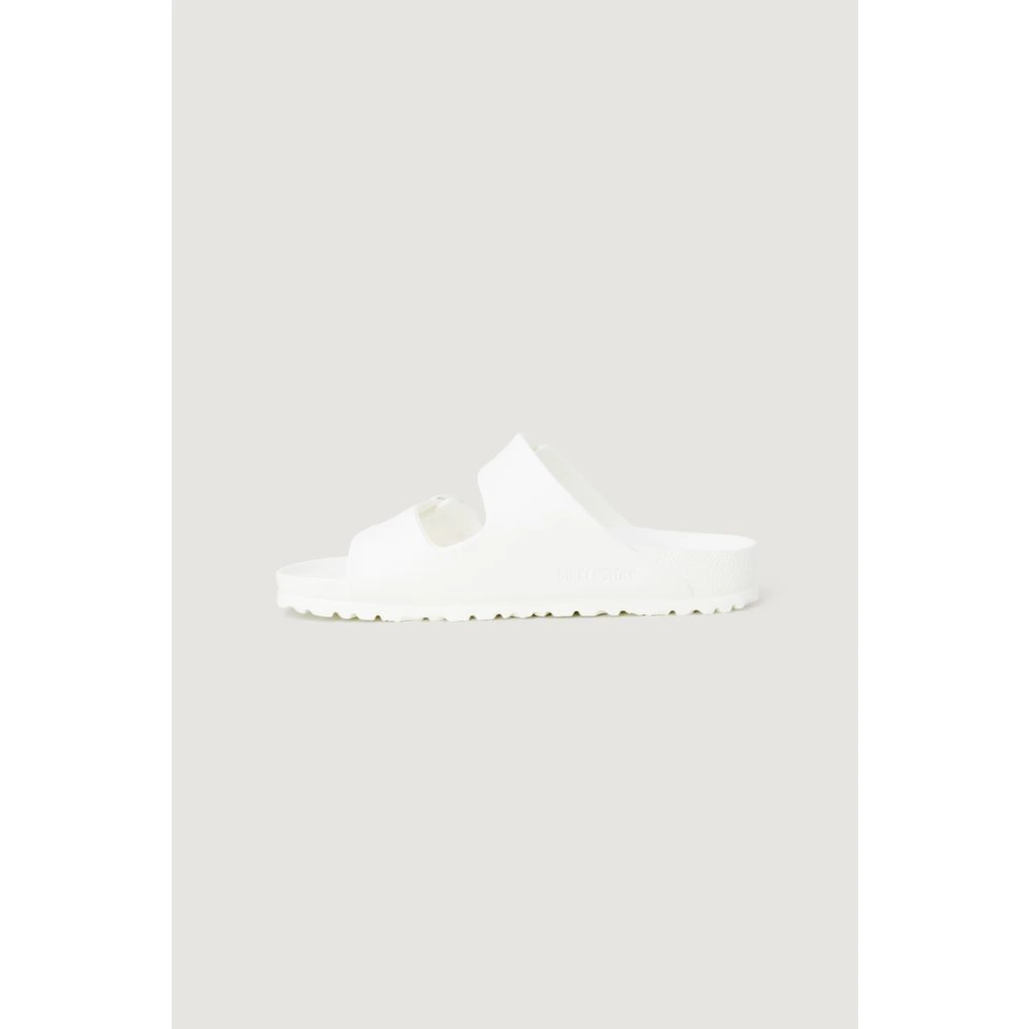 White Plastic Flat Sandals