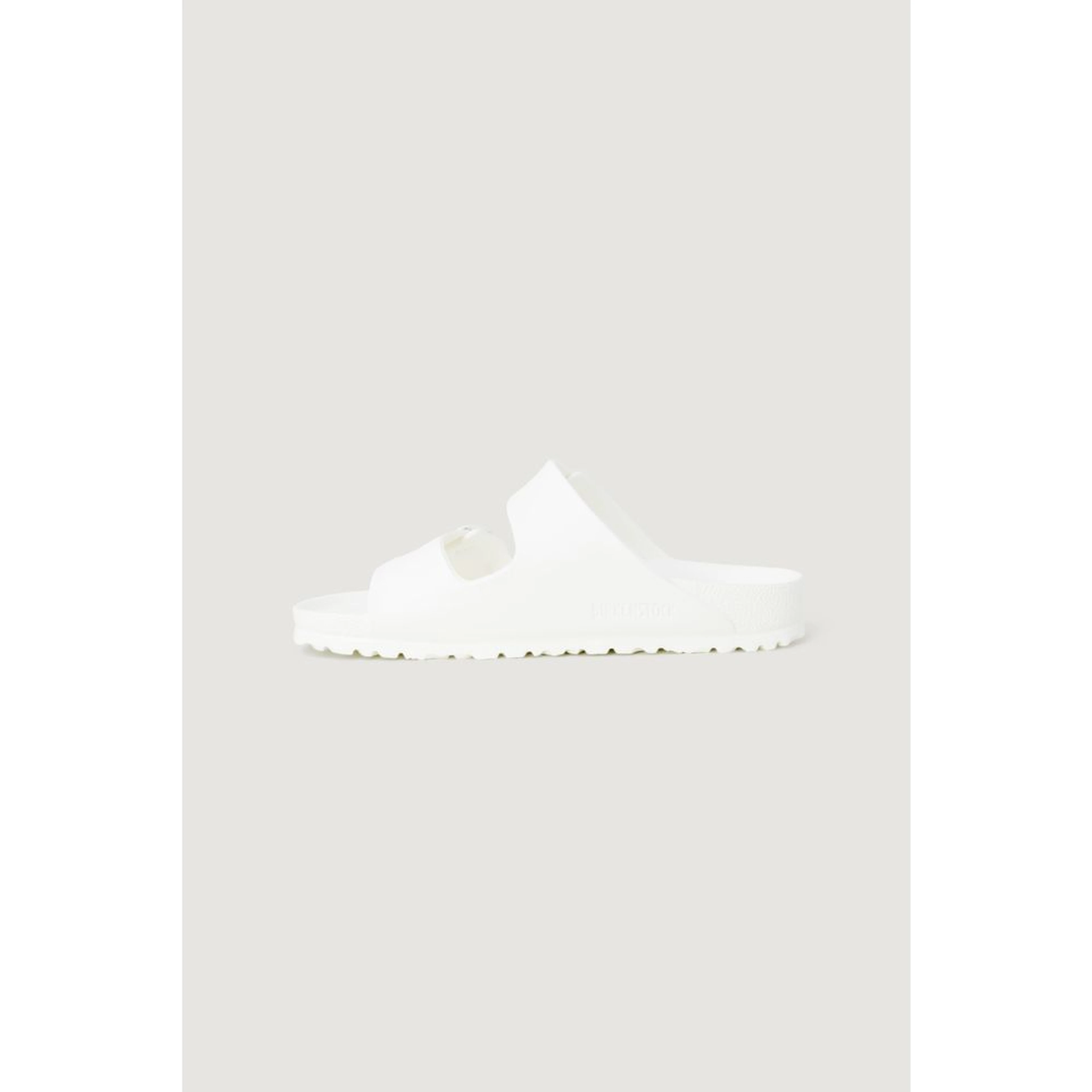 White Plastic Flat Sandals