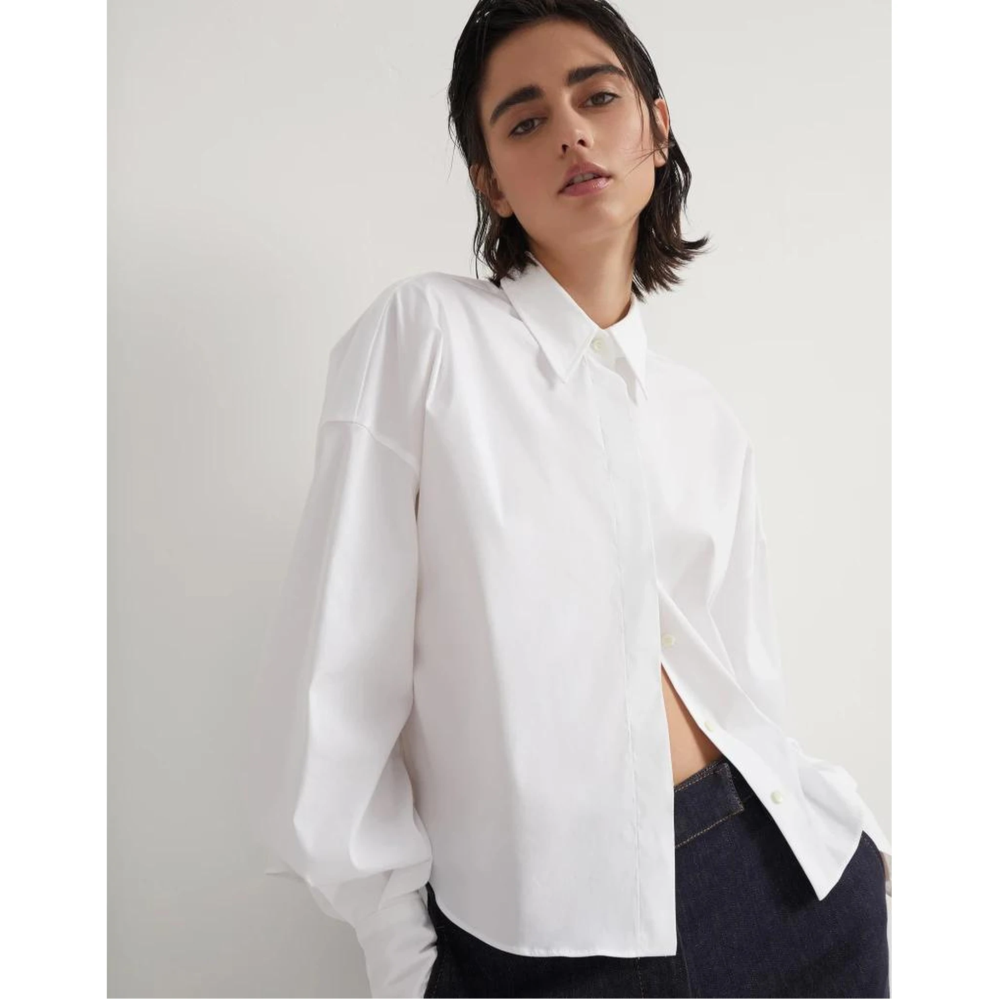 White Cotton Dress Shirt