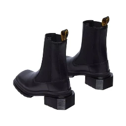 Black Leather Ankle Boots