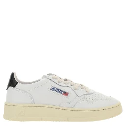 White Calf Leather Bos Taurus Low Top Sneakers